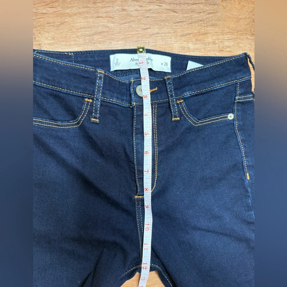 Abercrombie & Fitch High Rise Super Skinny Jeans Dark Wash Size 2 NWT Stretch